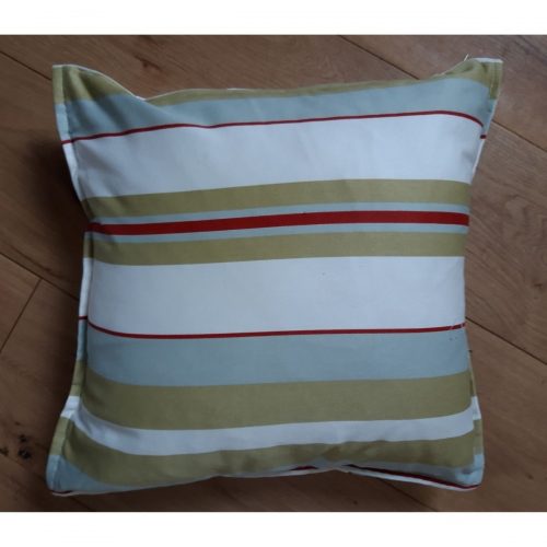 Louise Bell Quilts-Cushion Lighthouse-green stripe back