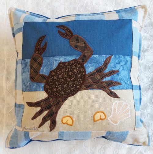 Louise Bell Quilts-Crab Cushion-1