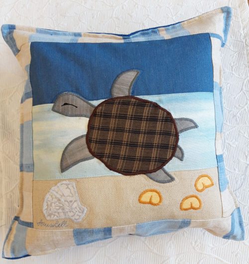 Louise Bell Quilts-Turtle Cushion-1